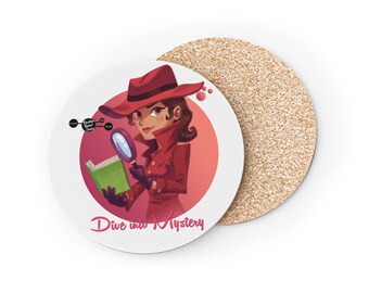 Cozy Mystery Coaster – Untersetzer für Buchliebhaber für Leseratten und Detektiven