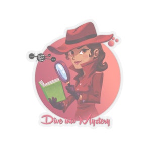 Mystery Reader Sticker – Cozy Sleuth Vinyl Sticker for Book Lovers, Journals & Laptops