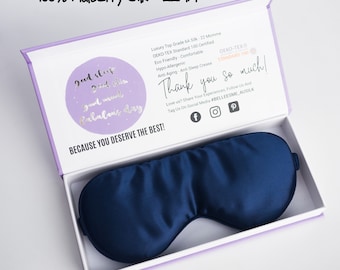 100% Mulberry Silk Sleep Mask, Navy colour. Perfect birthday gift, Xmas gift, bridesmaids, anniversary, valentine gift