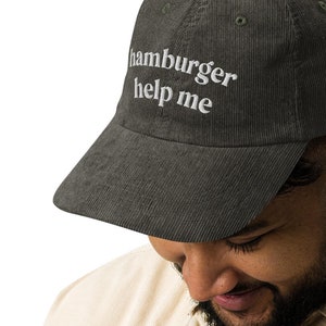 Hamburger Help Me -- Vintage corduroy cap