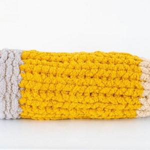 Chunky Hank-Knit Pencil Pillow
