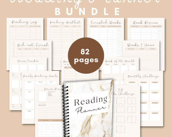 Ultimate Reading Tracker Bundle, Printable, Bookshelf, Reading Journal ...