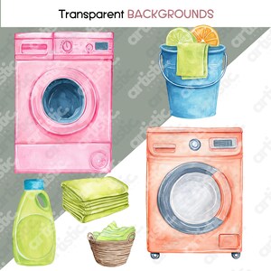 Ironing board with folded linens laundry clipart for planner inserts