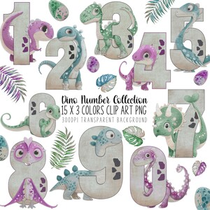 Pacote de clipart de dinossauro: presente perfeito para crianças de 2 anos - decoração fofa de festa de dinossauro e chá de bebê, pronta para sublimação