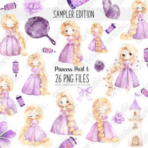 Princess Clipart Bundle - Princess Party, Little Kingdom Girl Birthday Decor, Junk Journal for Kids, Christmas Ornament, Bookmark PNG
