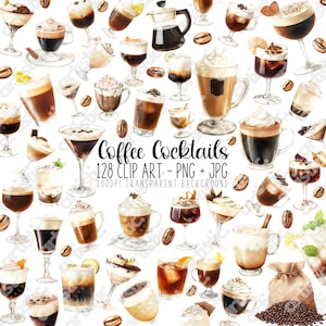 Coquetel de café Clipart PNG - Espresso Martini, Café Irlandês, Café Jamaicano para Arte de Cafeteria e Designs de Menu de Férias