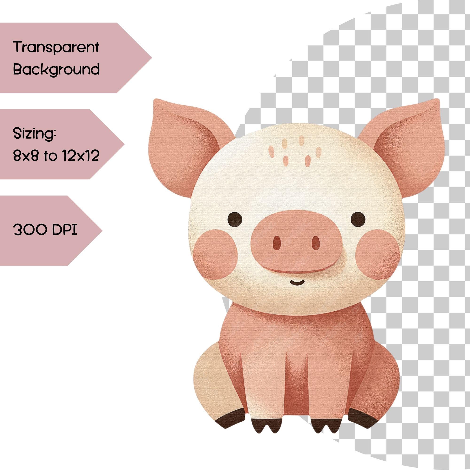 Farm Animals Watercolor Clipart Bundle: Baby Nursery PNG (instant ...