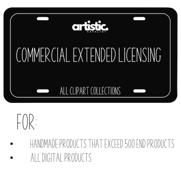 Commercial License ONLY!! Extended Licence for ALL Digital Clipart Collections - Unlimited Use. Excluding Resale as Standalone Digital Files