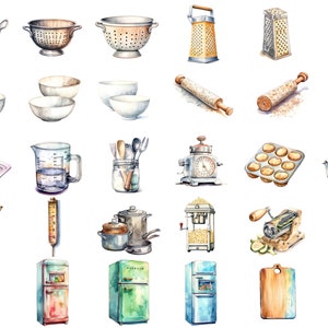 First slide featuring aesthetically arranged individual clipart images on a white background, highlighting the unique design and artistic elements of each piece