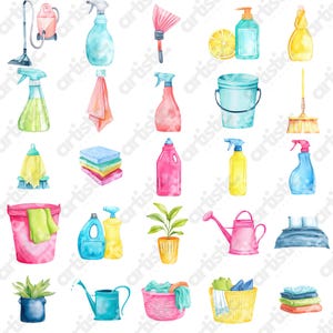 Kitchen sink with stacked dishes cleaning lady art for housekeeping graphics