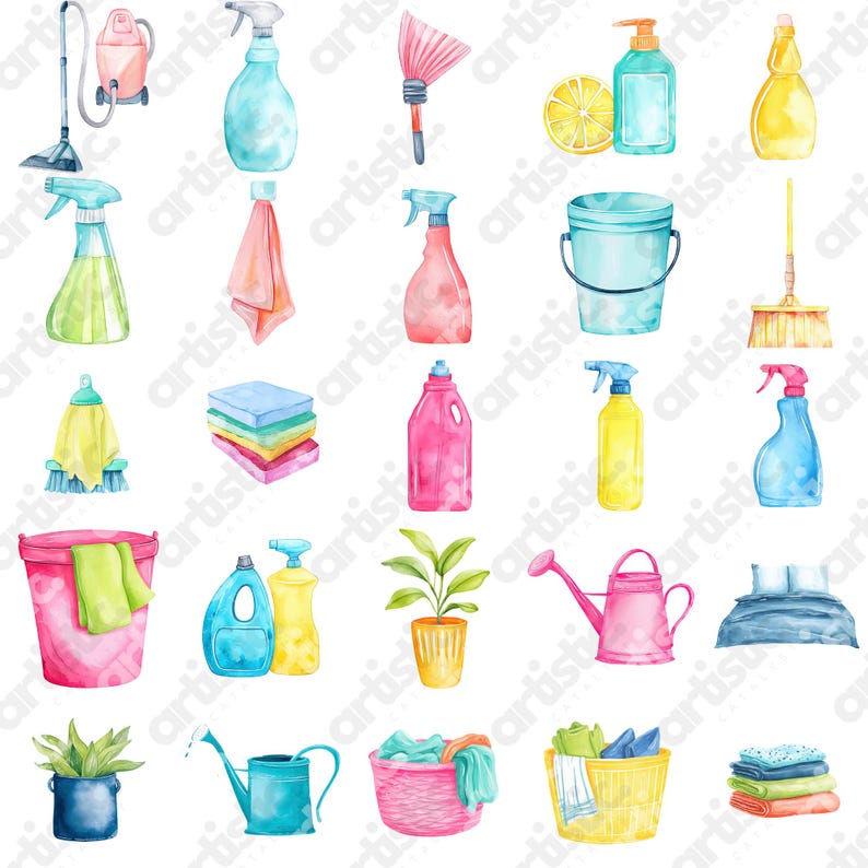 Kitchen sink with stacked dishes cleaning lady art for housekeeping graphics