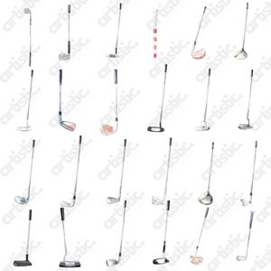 Golf course and golf ball PNG images designed for athletic and elegant digital creations