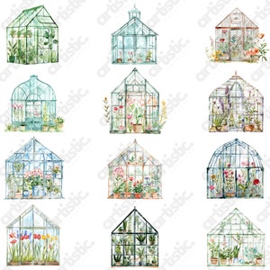 Transparent background clipart featuring watercolor gardening tools, perfect for digital projects