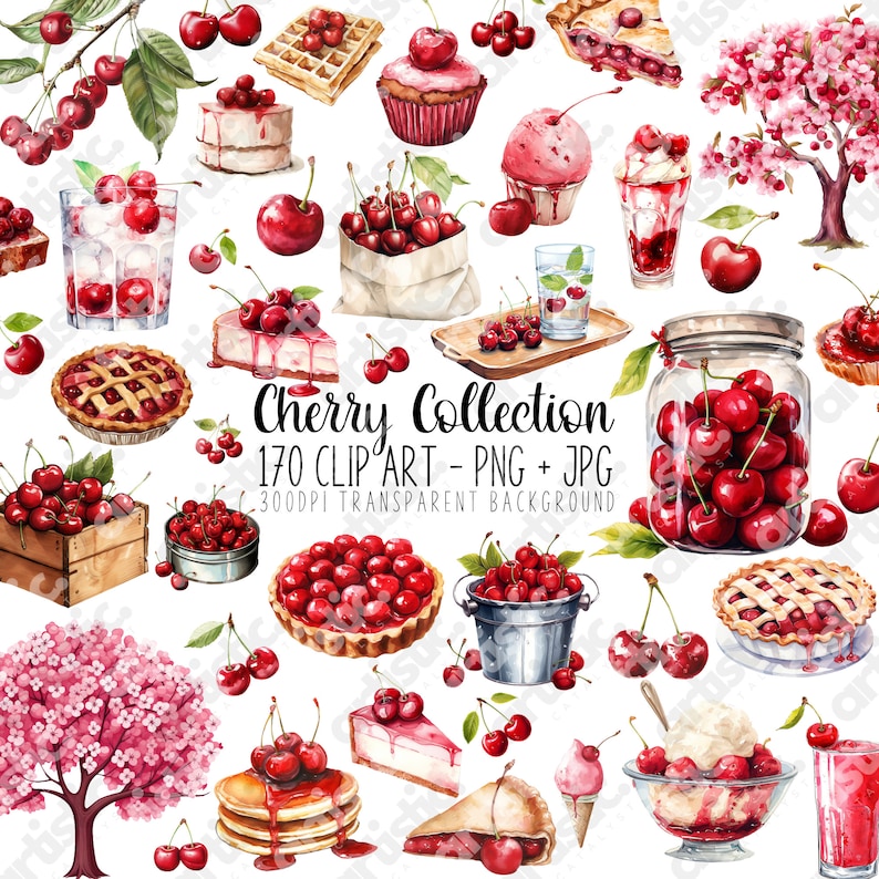 Bag of Cherries: A rustic bag overflows with plump, juicy cherries, their glossy red skins vivid against the soft, cream fabric