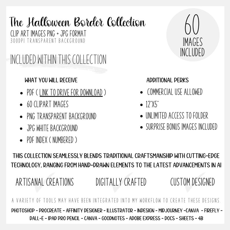 Printable Halloween graphics pack, high-resolution for professional and personal use.