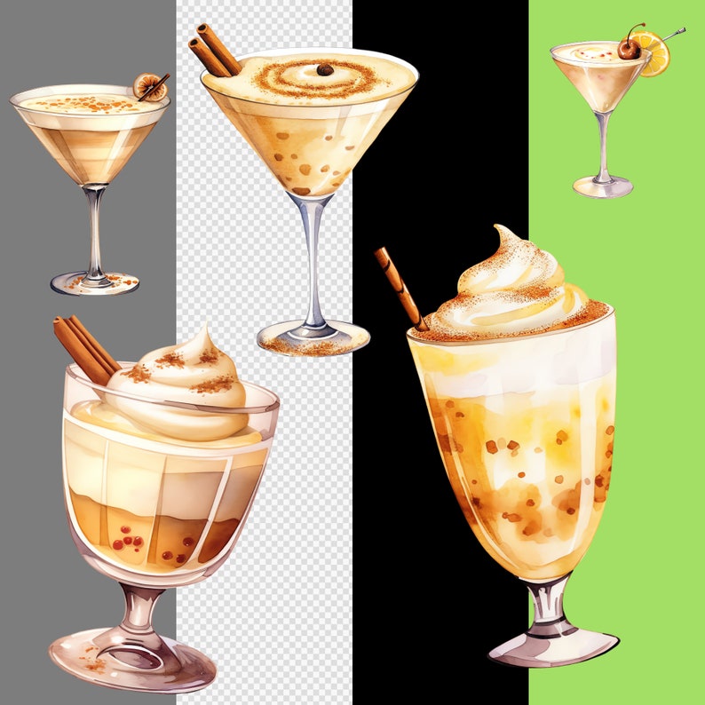 Artistic layout of Eggnog Sublimation and Education Image file on a 50% grey background. Christmas Clip art elements showcased in an engaging manner.