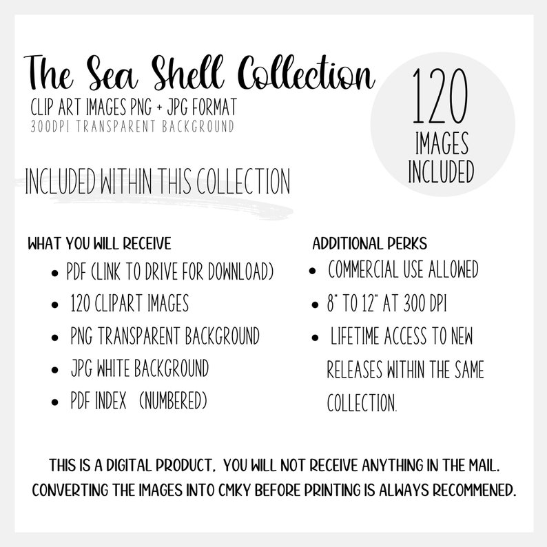 Detailed description of Kid PNG image and Printable Stickers contents, including sizes and usage rights, surrounded by a beige border