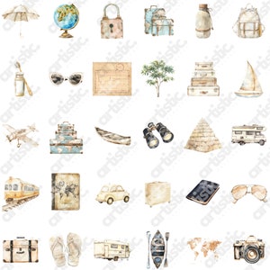 Watercolor car clipart in soft boho tones, suitable for digital projects and DIY crafts.