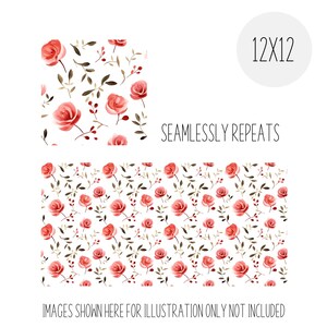 Repeating floral pattern illustration for home decor projects