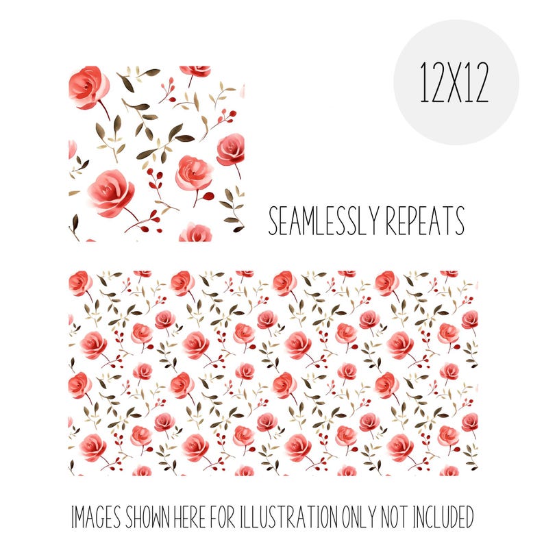Repeating floral pattern illustration for home decor projects