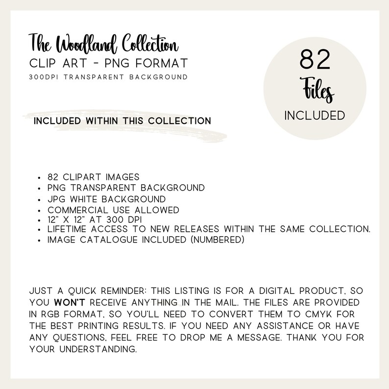 Description of Birthday Clip Art downloads: PNG, JPG, Deer Clipart Image on a beige border. Ideal for Party Sublimation, scrapbooking, and crafts.