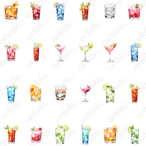 Real-world example showing cocktail clipart used as signature drink signage, ideal for weddings or party decor.