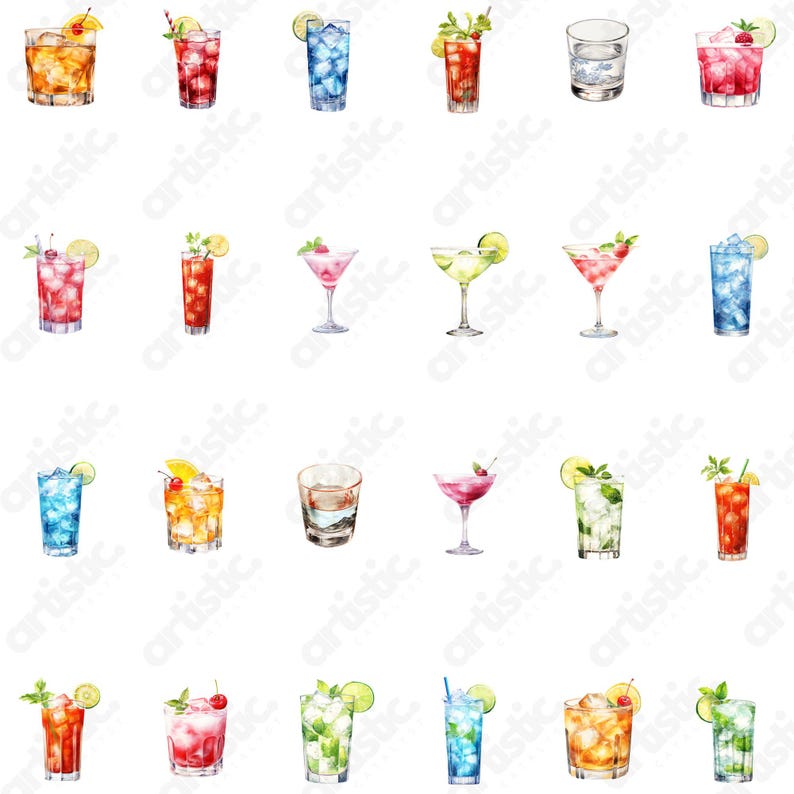 Real-world example showing cocktail clipart used as signature drink signage, ideal for weddings or party decor.
