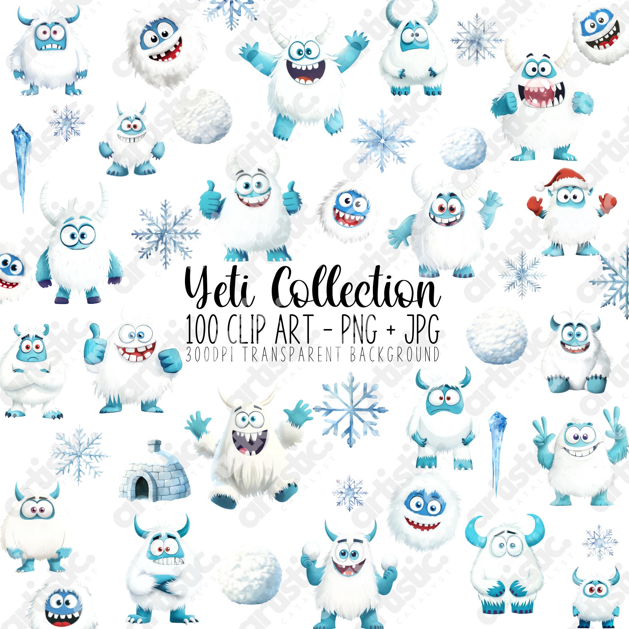 Yeti Clipart Bundle - Abominable Snowman, Bigfoot Png, Cute Sasquatch  Designs for Sublimation, Winter Yeti Clip Art for Crafting - Etsy, image size:2000x2000