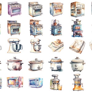 Product images showcasing the clipart pieces arranged both horizontally and vertically on a white background, demonstrating the individuality and versatility of each design