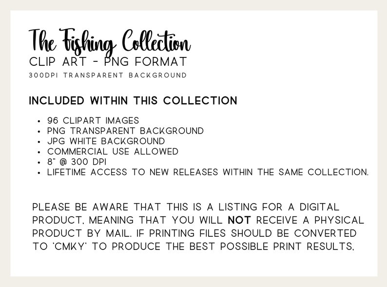 Fishing Clipart PNG Files, Inspired-themed clipart PNG files. Printable digital graphics perfect for crafting, scrapbooking, and more. Commercial use.