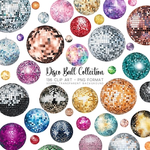 Colección de imágenes prediseñadas de bolas de discoteca: imágenes prediseñadas de bolas de espejos, imágenes prediseñadas de baile, imágenes prediseñadas de fiestas y más. Perfectas para calcomanías de graduación, bolas de discoteca para Cricut