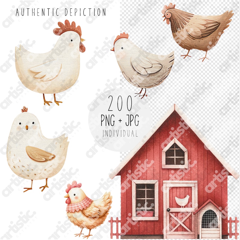 Farm Clipart Showcase on Gray Checkered Background: Alpaca, Tractor, and Barn Images for Unique Party Favors and Decorations