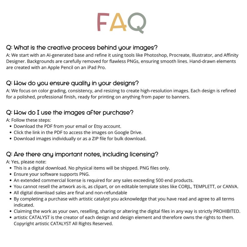 Common questions answered about how to use and download the cocktail clipart bundle, including licensing terms.