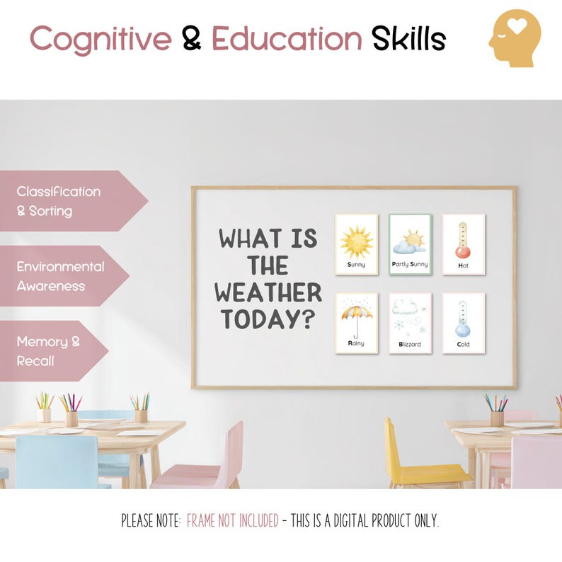 Weather Flashcards: 32 Montessori Game Homeschool Printable (PDF ...