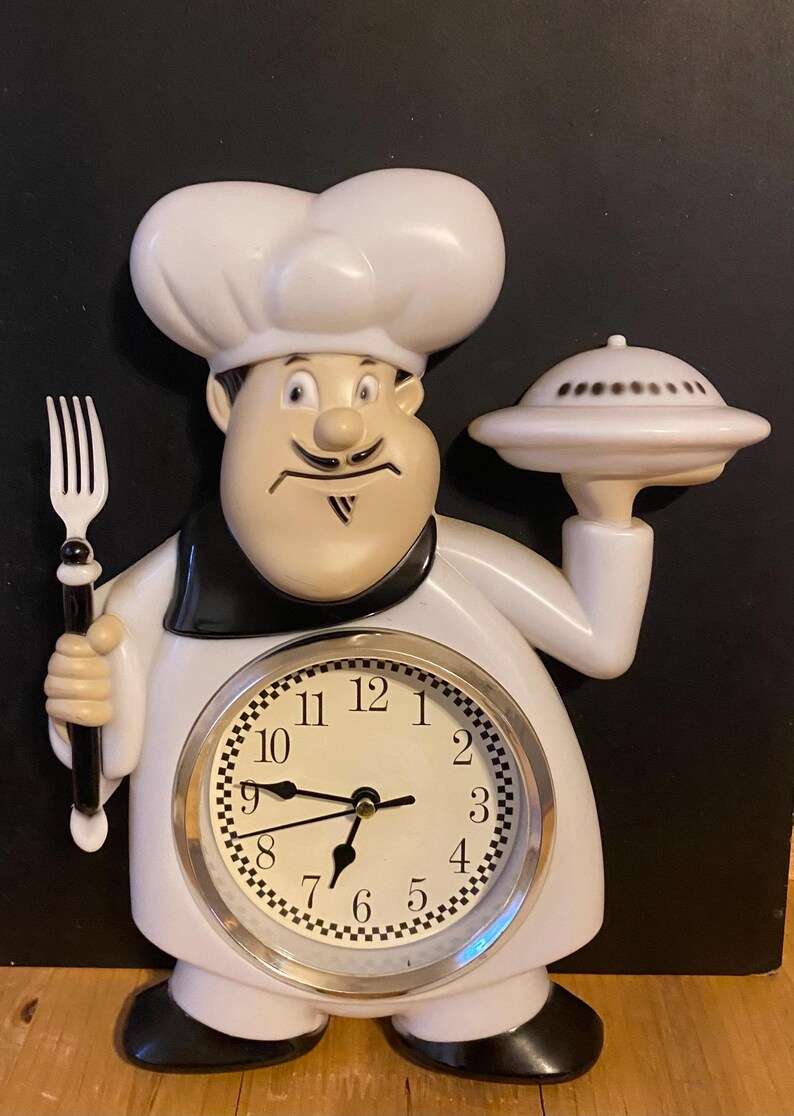 Vintage Kitchen Bistro Chef Clock* Vintage Restaurant Pizzeria Italian ...