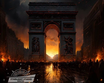 Printable Arc De Triomphe Poster | Digital Download | Home Decor | Arc De Triomphe Wall Art | Wall Decor | Arc De Triomphe Print