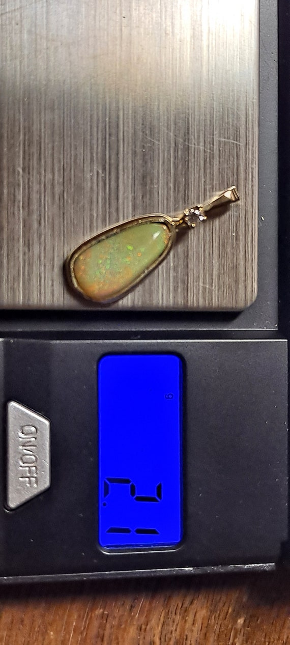 Opal with Diamond and 14k Yellow Gold Amazing Vin… - image 10