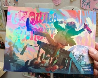 stampa / cartolina tequila sunset disco elysium