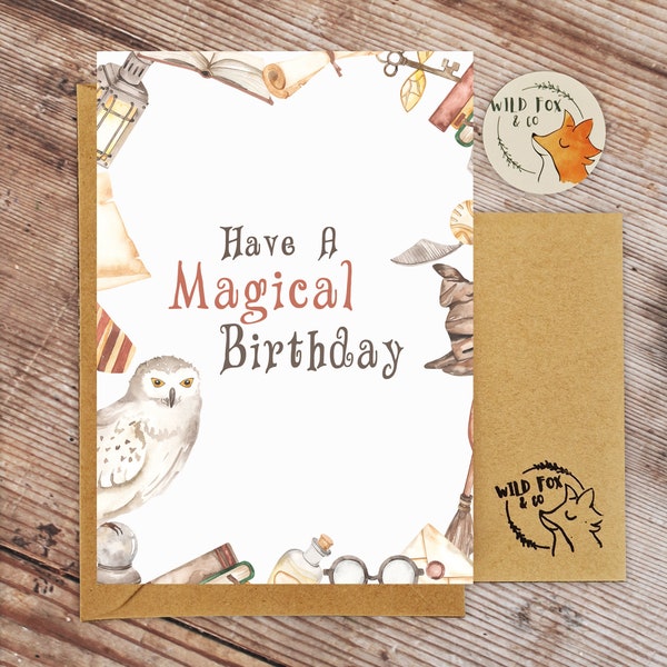 Have a magical birthday! Harry Potter Card!