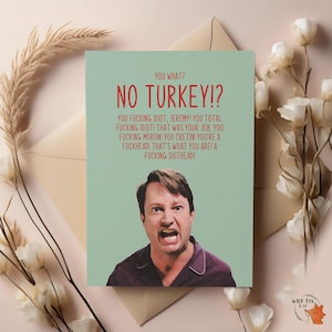 Cartão de Natal Peep Show - Nada de peru!