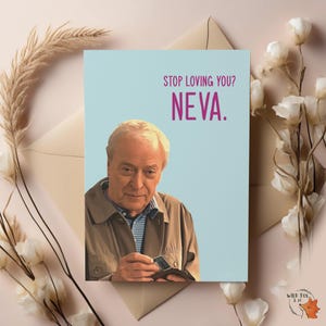 Michael Caine - Alfred. NEVA !! Carte Saint-Valentin/Mariage/Anniversaire|
