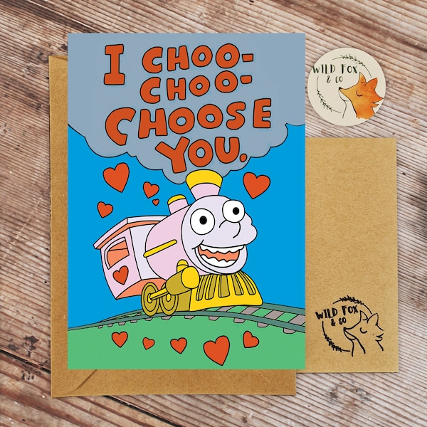 I Choo-Choo- Choose you ! The Simpsons Valentines/Wedding/Anniversary card|