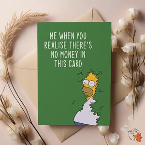 Homer in de struiken-kaart! De Simpsons-kaart!