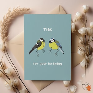 Tieten voor je verjaardag | Mees vogel verjaardagskaart