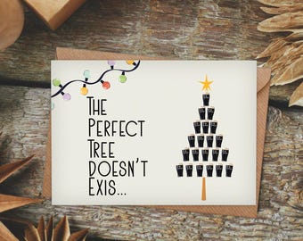 Christmas Guinness Card I The perfect Tree doesnt exis....