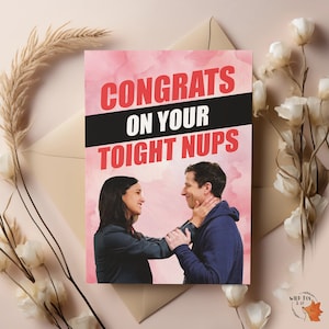 Congratulazioni per i tuoi TOIGHT NUPS! Partecipazione di nozze di Brooklyn 99!