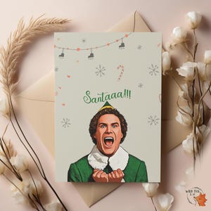 Carte de Noël elfe - Père Noël !!!