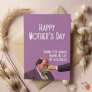 Kevin mangia broccoli! Biglietto d'auguri per la festa della mamma/del papà di The Office!