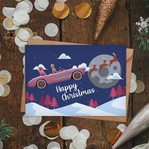 Barbie und Ken Schlitten Weihnachtskarte!
