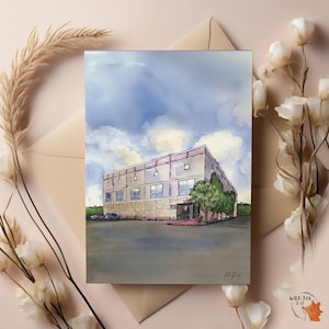 The Office building - Pam painting | The Office Card | The Office gift |
